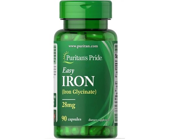 Puritan's Pride Easy Iron 28 mg 90 caps, image 