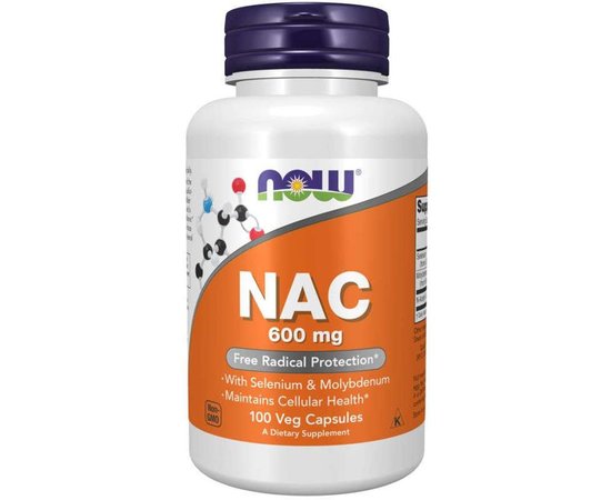 Now NAC 600 mg 100 vcaps, image 