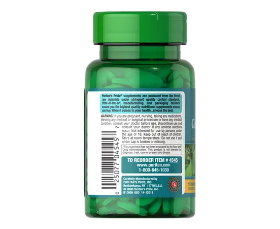 Puritan's Pride Ginkgo Biloba 120 mg 30 caps, Фасування: 30 caps, image , зображення 3