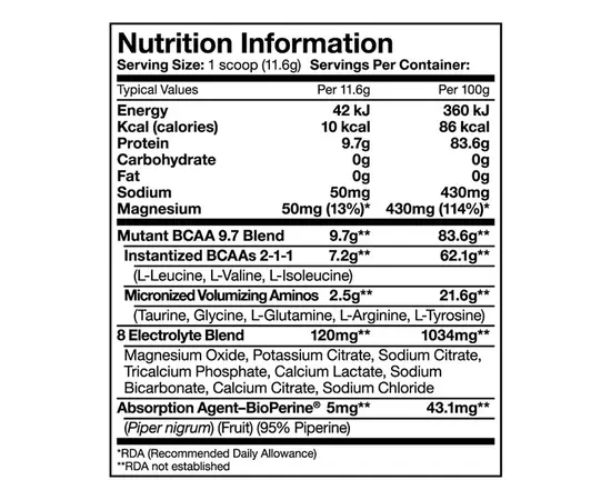 Mutant BCAA 9.7 1044 g, Фасовка: 1044 g, Вкусы: Fruit Punch / Фруктовый Пунш, Mutant BCAA 9.7 1044 g, Фасовка: 1044 g, Вкусы: Fruit Punch / Фруктовый Пунш , изображение 2 в интернет магазине Mega Mass