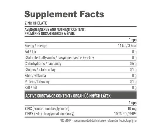 Extrifit Zinc Chelate 100 caps, image , зображення 2