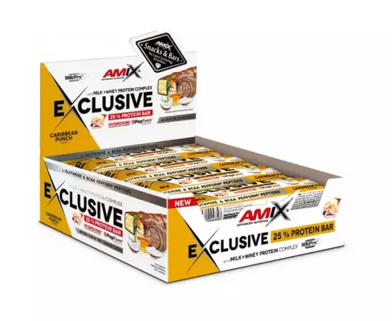 AMIX Exclusive protein bar 25% 85 g, Смак: Orange Chocolate / Апельсин Шоколад, image 