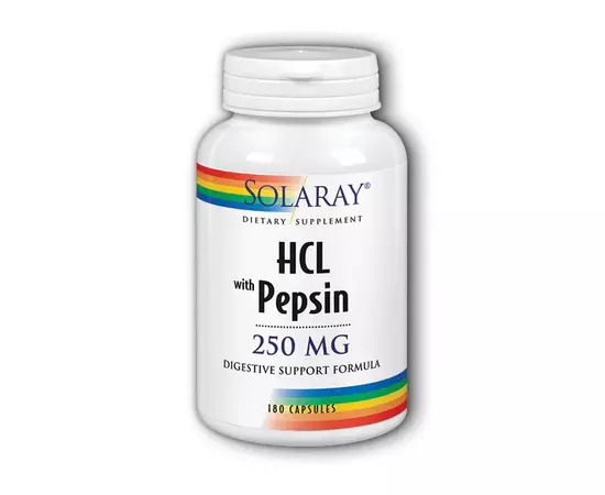 Solaray Betaine HCL with Pepsin 650 mg 100 caps, image 