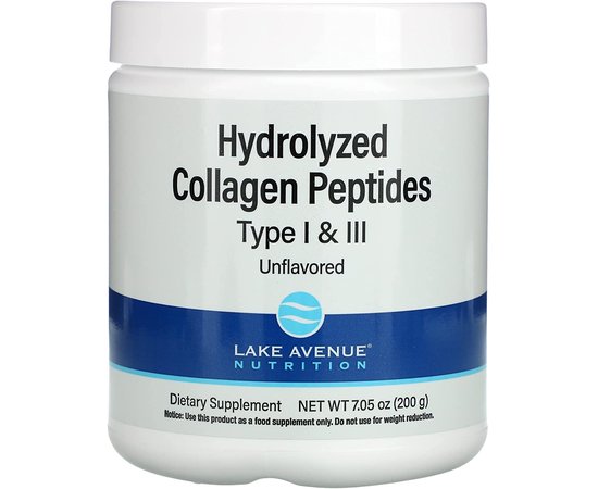 Lake Avenue Hydrolyzed Collagen Peptides 200g Type 1 and 3 Unflavored, image 