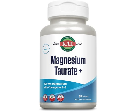 KAL Magnesium Taurate+ 400 mg 90 tab, KAL Magnesium Taurate+ 400 mg 90 tab  в интернет магазине Mega Mass