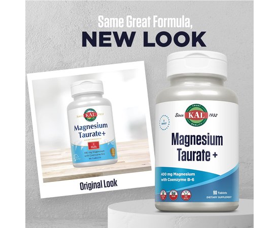 KAL Magnesium Taurate+ 400 mg 90 tab, KAL Magnesium Taurate+ 400 mg 90 tab , изображение 5 в интернет магазине Mega Mass