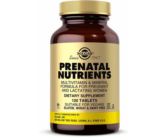Solgar Prenatal Nutrients 120 tabs, image 