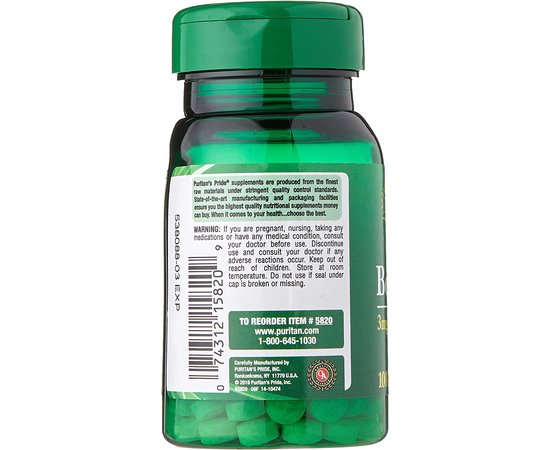 Puritan's Pride Boron 3 mg 100 tabs, image , зображення 3