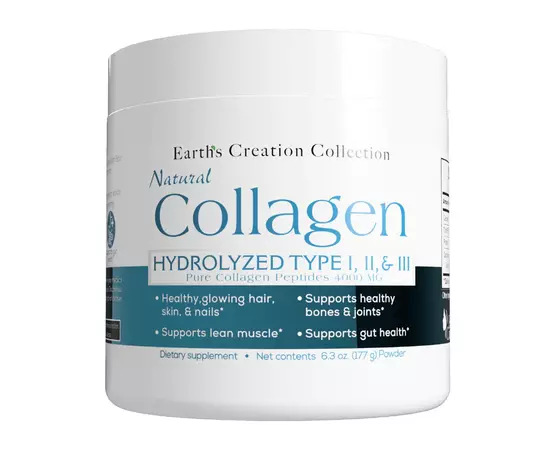 Earth's Creation Natural Collagen Hydrolyzed 4000mg 177g, image 