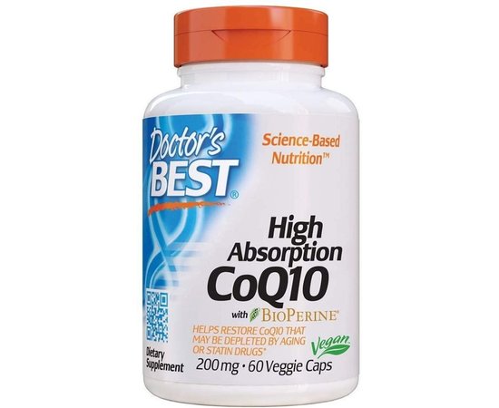 Doctor`s BEST CoQ10 200 mg 60 veg caps, image 