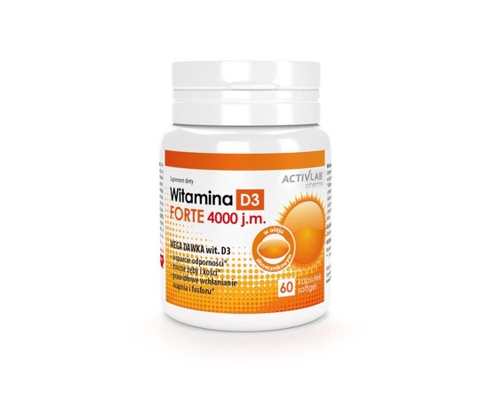 Activlab Pharma Vitamin D3 4000 IU 60 softgels, image 
