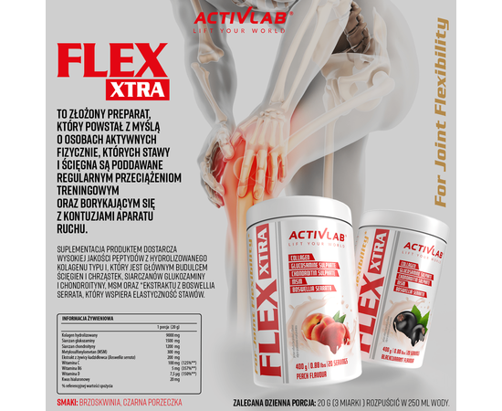 ActivLab Flex Xtra 400 g, Смак: Blackcurrant / Чорна Смородина, image , зображення 2