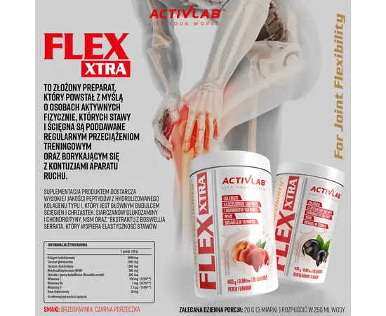 ActivLab Flex Xtra 400 g, Вкусы: Blackcurrant / Чёрная Смородина, ActivLab Flex Xtra 400 g, Вкусы: Blackcurrant / Чёрная Смородина , изображение 2 в интернет магазине Mega Mass