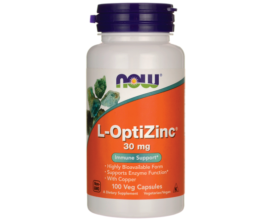 NOW L-Opti Zinc 30 mg 100 caps, image 