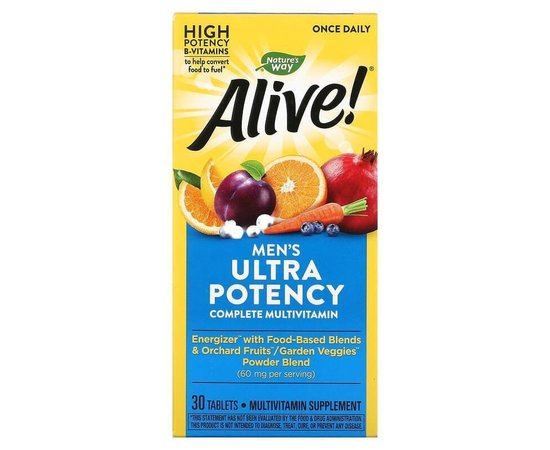 Alive Men's Ultra Potency 30 Tablets, image , зображення 2