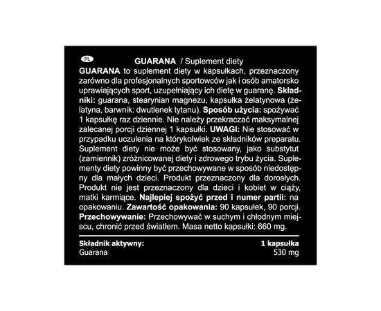 Real Pharm Guarana 530mg 90 capsules, image , зображення 2
