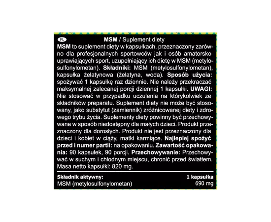 Real Pharm MSM 690mg 90 caps, Real Pharm MSM 690mg 90 caps , изображение 2 в интернет магазине Mega Mass