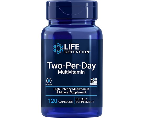 Life Extension Two-Per-Day Multivitamin 120 caps, image 