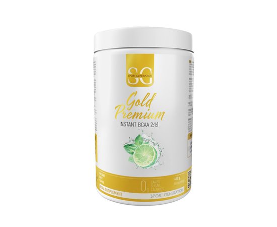 Sport Generation Gold Premium BCAA 2:1:1 400 g, Смак: Lime with Mint / Лайм з М'ятою, image , зображення 3