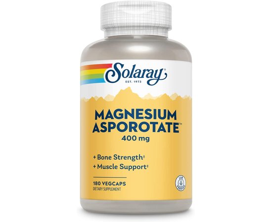 Solaray Magnesium Asporotate 400 mg 60 vcaps, image 