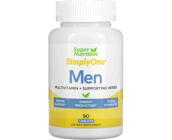 Super Nutrition SimplyOne Men Multivitamin 90 tabs, Super Nutrition SimplyOne Men Multivitamin 90 tabs  в интернет магазине Mega Mass