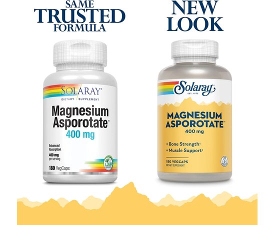 Solaray Magnesium Asporotate 400 mg 60 vcaps, image , зображення 2