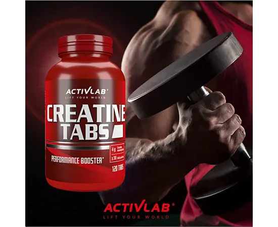 ActivLab Creatine Monohydrate 120 tabs, Фасування: 120 tabs, Смак: Unflavored  / Без смаку, image , зображення 2