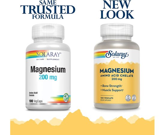 Solaray Magnesium 200 mg 100 vcaps, image , зображення 2