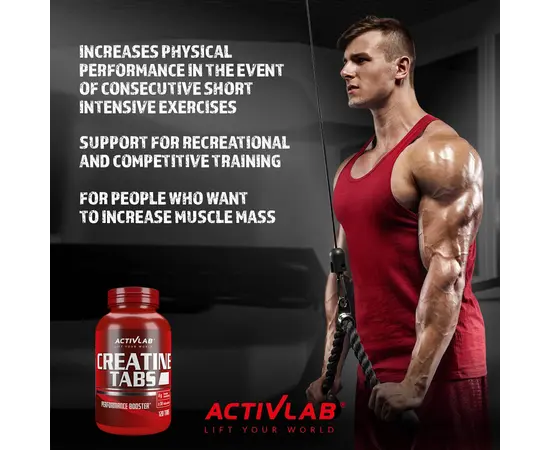 ActivLab Creatine Monohydrate 120 tabs, Фасування: 120 tabs, Смак: Unflavored  / Без смаку, image , зображення 4