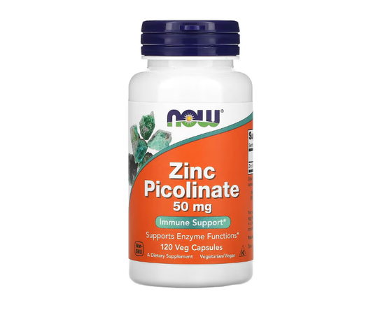NOW ZINC PICOLINATE 50 mg 120 caps, image 