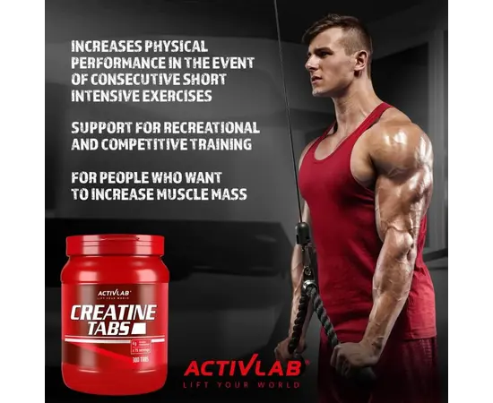 ActivLab Creatine Monohydrate 300 tabs, Фасування: 300 tabs, Смак: Unflavored  / Без смаку, image , зображення 5
