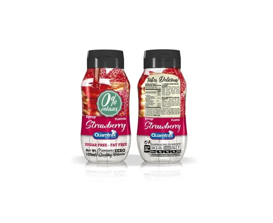 Quamtrax Zero Syrup 330ml, Фасовка: 330 ml, Вкусы:  Strawberry / Клубника, Quamtrax Zero Syrup 330ml, Фасовка: 330 ml, Вкусы:  Strawberry / Клубника , изображение 2 в интернет магазине Mega Mass