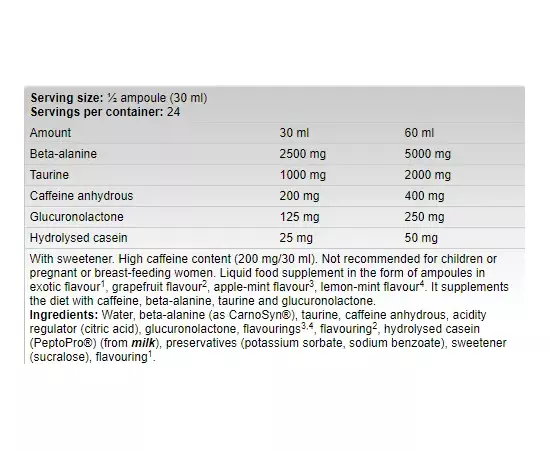 Fitness Authority Napalm Igniter Shot 120 ml, Смак:  Grapefruit Lime / Грейпфрут Лайм, image , зображення 4
