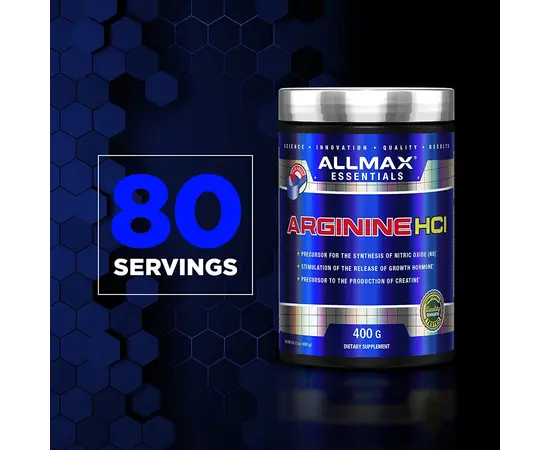 Allmax Arginine 400 g, Фасування: 400 g, Смак: Unflavored  / Без смаку, image , зображення 6