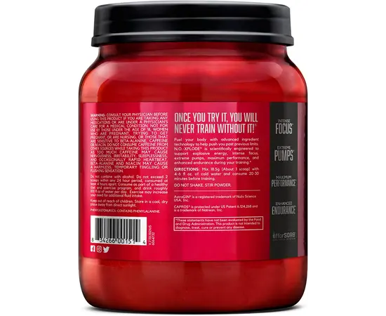 BSN N.O.-Xplode 1100 g, Фасування: 1100 g , Смак: Watermelon / Кавун, image , зображення 3