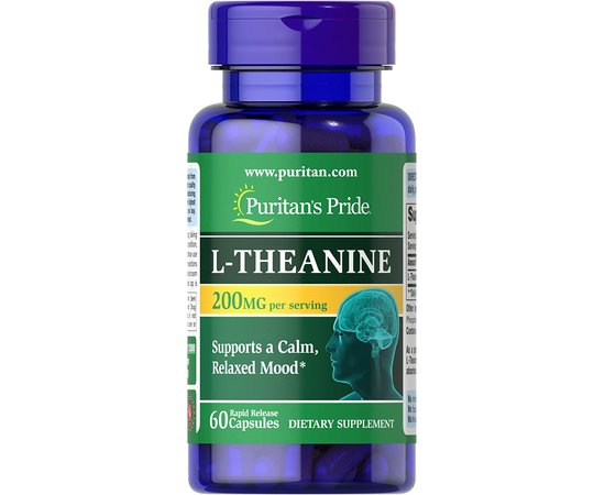 Puritan's Pride L-Theanine 200 mg 60 caps, Фасовка: 60 caps, image 