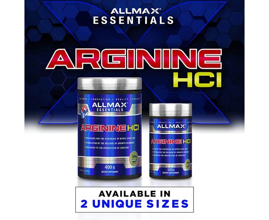 Allmax Arginine 400 g, Фасовка: 400 g, Смак: Unflavored  / Без смаку, image , зображення 4