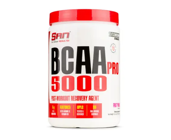 SAN BCAA Pro 5000 345 g, Смак: Fruit Punch / Фруктовий Пунш, image 