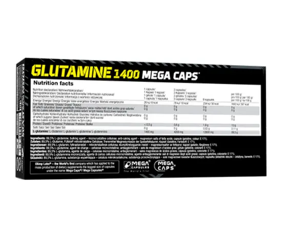 Olimp L-Glutamine Mega Caps 120 caps, Фасовка: 120 caps, Вкусы: Unflavored  / Без вкуса, Olimp L-Glutamine Mega Caps 120 caps, Фасовка: 120 caps, Вкусы: Unflavored  / Без вкуса , изображение 2 в интернет магазине Mega Mass