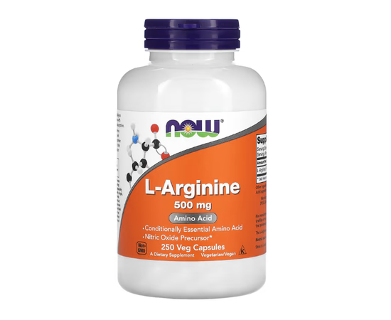 NOW L-Arginine 500 mg 250 caps, Фасовка: 250 caps, image 