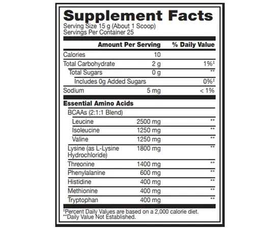 BSN Amino X EAAS 375 g, Фасування: 375 g, Смак: Jungle Juice / Сік Джунглів, image , зображення 2