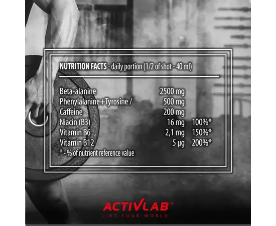 ActivLab Black Wolf Shot 80 ml, Фасування: 80 ml, Смак: Forest Fruit / Лісові Ягоди, image , зображення 3