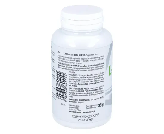 Activlab L-Carnitine 1000 Super 30 caps, Activlab L-Carnitine 1000 Super 30 caps , изображение 3 в интернет магазине Mega Mass