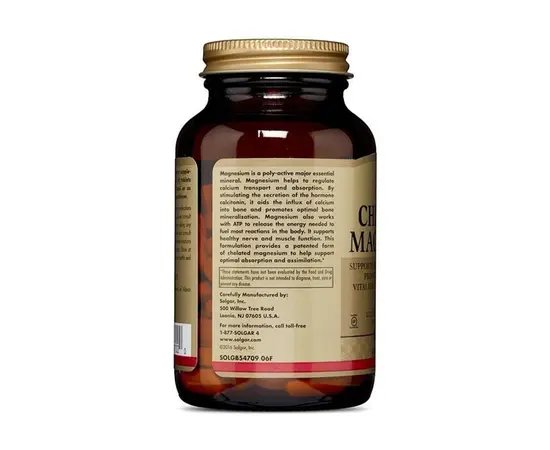 Solgar Chelated Magnesium 100 tabs, Solgar Chelated Magnesium 100 tabs , изображение 2 в интернет магазине Mega Mass