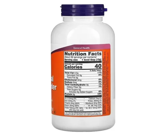 NOW Nutritional Yeast Powder 284 g, NOW Nutritional Yeast Powder 284 g , изображение 2 в интернет магазине Mega Mass