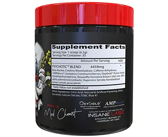Insane Labz Psychotic 35 serv, Вкусы: Gummy Candy / Мармеладные Конфеты, Insane Labz Psychotic 35 serv, Вкусы: Gummy Candy / Мармеладные Конфеты , изображение 3 в интернет магазине Mega Mass