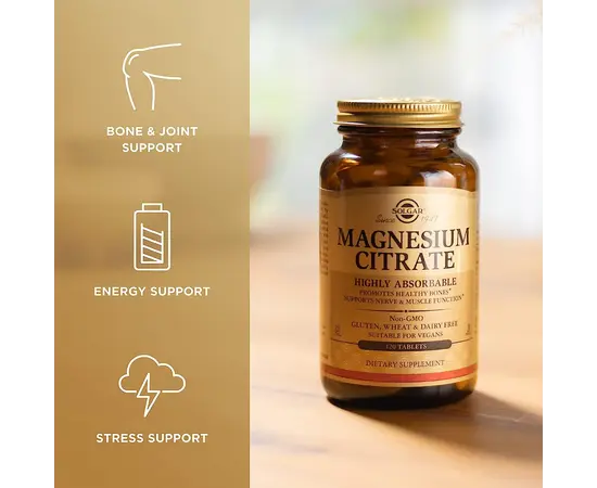 Solgar Magnesium Citrate 120 tabs, Фасування: 120 tabs, image , зображення 3
