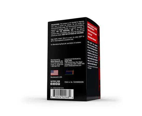 Nutrex Lipo-6 Black Ultra Concentrate 60 caps, image , зображення 6