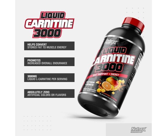 Nutrex Liquid Carnitine 3000 480 ml, Смак: Cherry Lime / Вишня Лайм, image , зображення 3