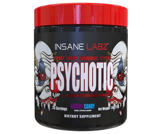 Insane Labz Psychotic 35 serv, Смак: Gummy Candy / Мармеладна Цукерка, image 